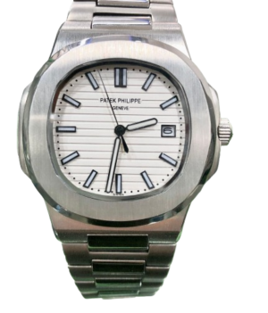 Patek Philippe Nautilus Stainless Steel White Dial Full Automatic  Luxury Watch