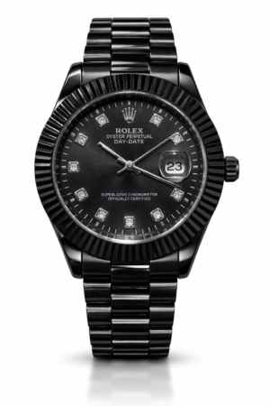 Rolex Oyster Perpetual Day-Date Black Dial Diamond Markers semi-automatic watch