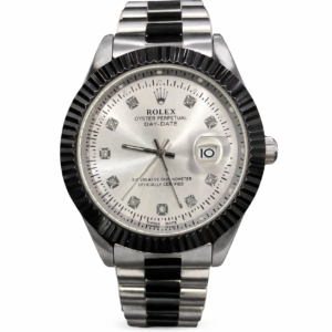 Rolex Oyster Perpetual Day-Date Stainless Steel Watch – Silver Dial
