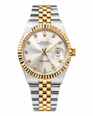 Rolex Oyster Perpetual Datejust Two-Tone Silver Dial Semi Auto Watch