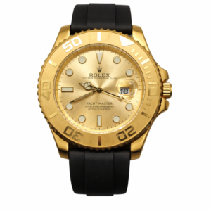 Rolex Yacht-Master Gold Rubber Strap Watch