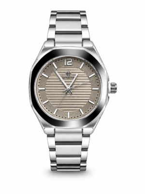 Superston luxury stainless steel men’s watch with textured silver dial